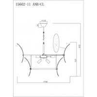 Подвесная люстра iLamp Gramercy 15602-11 ANB+CL