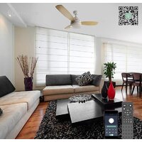 Припотолочная люстра Estares Fan Wood 48W+18W R-APP-1060x390-WHITE/WOOD/WHITE-220-IP20