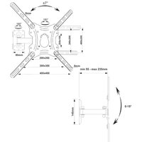 Кронштейн для телевизора Electric Light КБ-01-85 (черный)