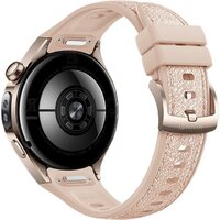 Умные часы Huawei Watch 5 42 мм (песочный, с бежевым силиконовым ремешком, международная версия)