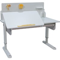Ученический стол ErgoSmart Caravel (книжная полка Wooden space)