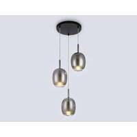 Подвесная люстра Ambrella light LH11153/3 BK/WH/SM (черный/белый/дымчатый)