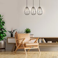 Подвесная люстра Escada Barrie 10180/3S E27*60W Black/Brass