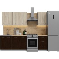 Готовая кухня Кортекс-мебель Корнелия Лира 1.9 (дуб сонома/венге/дуб бунратти)