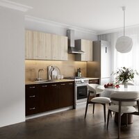 Готовая кухня Кортекс-мебель Корнелия Лира 2.2 (дуб сонома/венге/дуб бунратти)