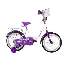 Детский велосипед Novatrack Butterfly 16 2023 167BUTTERFLY.WVL23 (белый/фиолетовый)