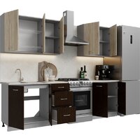 Готовая кухня Кортекс-мебель Корнелия Лира 2.0 (дуб сонома/венге/королевский опал)