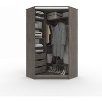 Шкаф-купе Кортекс-мебель Сенатор ШК30 геометрия угловой с зеркалом (орех элия)