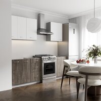 Готовая кухня Кортекс-мебель Корнелия Лира 1.6 без столешницы (белый/орех элия)