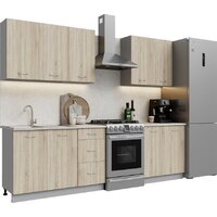 Готовая кухня Кортекс-мебель Корнелия Лира 2.0 (дуб сонома/королевский опал)