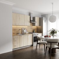 Готовая кухня Кортекс-мебель Корнелия Лира 2.1 (дуб сонома/дуб бунратти)