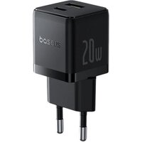 Сетевое зарядное Baseus Palm Fast Charger C+U 20W EU P10111608113-00 (черный)