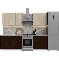 Готовая кухня Кортекс-мебель Корнелия Лира 2.0 (дуб сонома/венге/марсель)