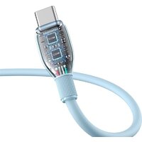 Кабель Baseus Pudding Series USB Type-C - USB Type-C (1.2 м, голубой)