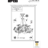 Подвесная люстра iLamp Savage 9070-D600 GD
