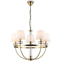 Подвесная люстра Ambrella light LH71251/5 BS/WH (латунь/белый)
