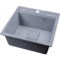 Кухонная мойка Marblan Comfort 50 (серебристый, с сифоном)