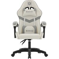 Игровое (геймерское) кресло Defender Savage (белый/серый)