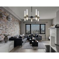 Подвесная люстра Ambrella light LH55351/10 BK/CGD/CL (черный/золото/прозрачный)