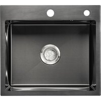 Кухонная мойка Saniteco 5045 PVD (с сифоном, дозатором и коландером)