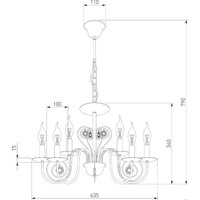 Подвесная люстра Евросвет Tomas 60018/6 (бело-золотой)