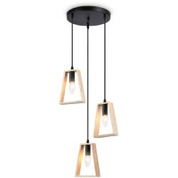 Подвесная люстра Ambrella light Traditional TR80499/3 BK/LW (черный/светлое дерево)
