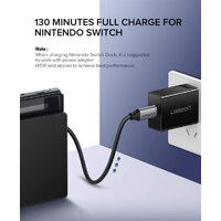 Кабель Ugreen US161 50751 USB Type-C - USB Type-C (1.5 м, черный/серый)