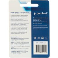 USB Flash Gembird GFL-2.0-64mini 64Gb (белый)