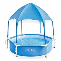 Каркасный бассейн Intex Metal Frame с навесом 28209NP (183x38)