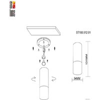 Припотолочная люстра ST Luce ST100.512.01