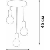 Люстра средней высоты Vitaluce V4968-1/3PL