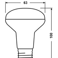 Светодиодная лампочка Osram LV R60 8 SW/830 230V E27 10X1 RU