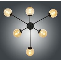 Припотолочная люстра Элетех Эва 161 НПБ 01-6х40-123 Е14 1005405123 (черный муар)
