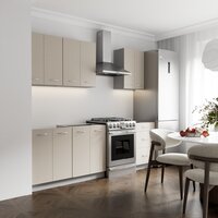 Готовая кухня Кортекс-мебель Корнелия Лира 1.7 без столешницы (капучино)