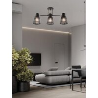 Люстра средней высоты Aitin Pro НПБ 02-3x60-101 6074/3 (черный/золото)