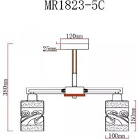 Люстра средней высоты Myfare Olivia MR1823-5C