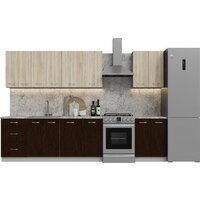 Готовая кухня Кортекс-мебель Корнелия Лира 2.5 (дуб сонома/венге/марсель)