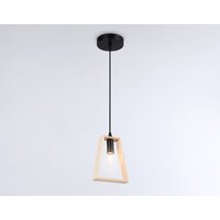 Подвесная люстра Ambrella light Traditional TR80497 BK/LW (черный/светлое дерево)