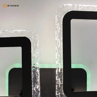 Припотолочная люстра Estares Oval Ice RGB 75W 5S-APP-725х500х93-BLACK/CLEAR-220-IP20