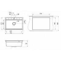 Кухонная мойка Granula KS-7301 (черный)