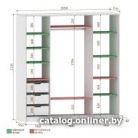 Шкаф-купе Кортекс-мебель Сенатор ШК12 Геометрия ДСП с зеркалом (венге)
