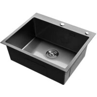 Кухонная мойка Roxen Simple 560220-55B PVD графит (с коландером и дозатором)