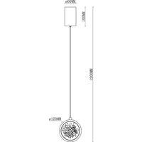 Подвесная люстра iLedex Sonos 2300-1 BR