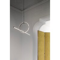 Подвесная люстра iLedex Zoom 10339P/A2-35W-3000K BK-WH