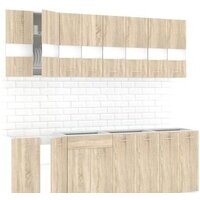Готовая кухня Кортекс-мебель Корнелия Экстра 2.3 без столешницы (дуб сонома)