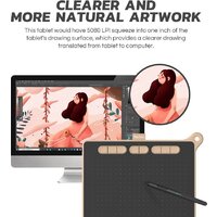 Графический планшет Parblo Ninos S (розовый)