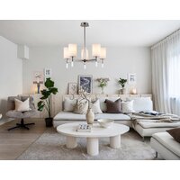 Подвесная люстра Ambrella light LH56251/5 SN/FR (никель/белый матовый)