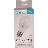 Светодиодная лампочка Gauss Elementary Basic E27 7W 4000K A60 10202272