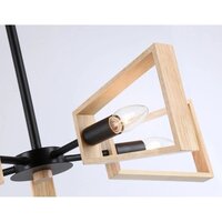 Подвесная люстра Ambrella light Traditional TR80495/5 BK/LW (черный/светлое дерево)