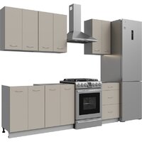 Готовая кухня Кортекс-мебель Корнелия Лира 1.7 без столешницы (капучино)